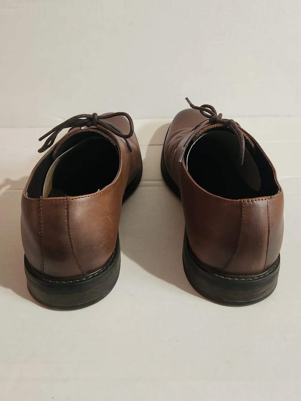 Express Brown Leather Derby Shoes